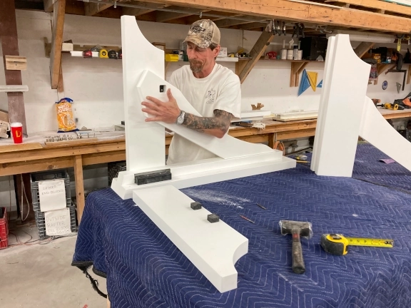 fiberglass awning brace assembly